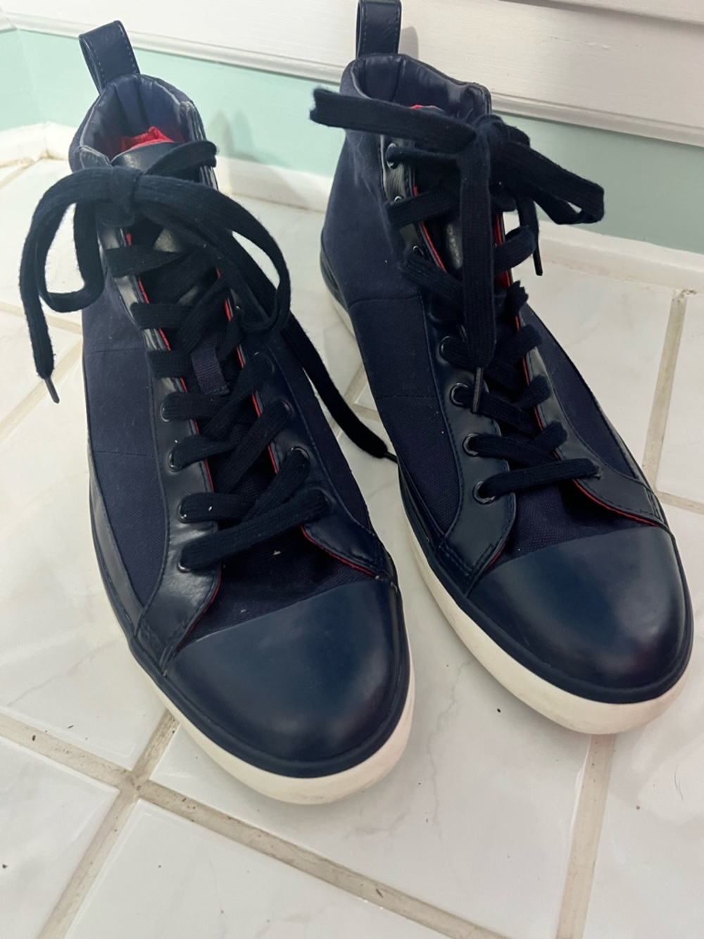 Polo by Ralph Lauren Navy with Red Trim “Clarke”Sneakers 14D